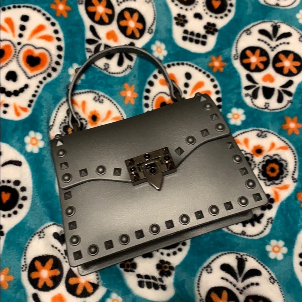 Grey Studded Purse NWOT